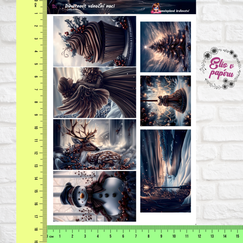 Důvěrnost vánoční noci | Samolepky do diáře - obrázkové boxy