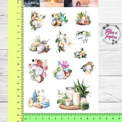 Samolepky zobrazují jemné wellness prvky jako svíčky, květiny, esenciální oleje a relaxační potřeby. Barvy jsou světlé a uklidňující, s důrazem na pohodu a klid. Každý motiv vyzařuje klidnou atmosféru, která ti pomůže vytvořit si wellness koutek přímo ve svém diáři. Samolepky zobrazují jemné wellness prvky jako svíčky, květiny, esenciální oleje a relaxační potřeby. Barvy jsou světlé a uklidňující, s důrazem na pohodu a klid. Každý motiv vyzařuje klidnou atmosféru, která ti pomůže vytvořit si wellness koutek přímo ve svém diáři.