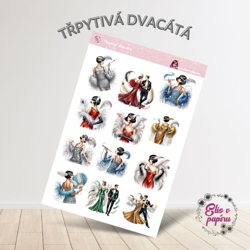 Třpytivá dvacátá | Samolepky do diáře