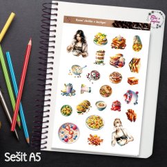 Samolepky s motivy lahodných snídaní a ranních chvilek v kuchyni. Skvělé pro diář, bujo nebo scrapbook, které přidají radost a pohodu do každodenního plánování.