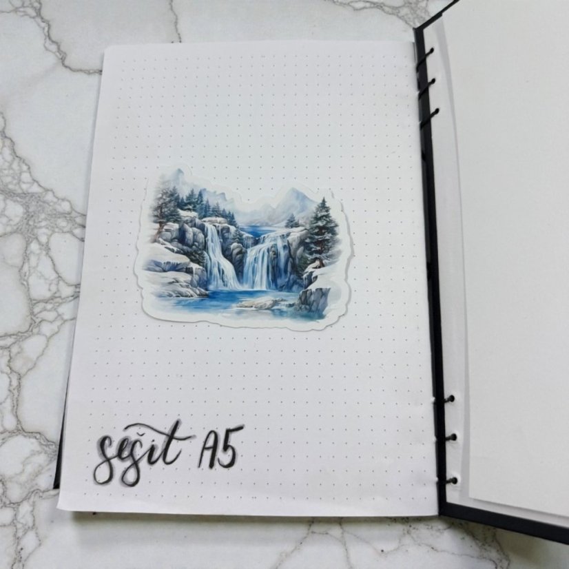 Vodopád uprostřed zimy | Samolepky do diáře