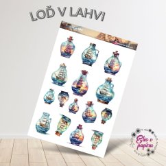 Loď v lahvi | Samolepky do diáře