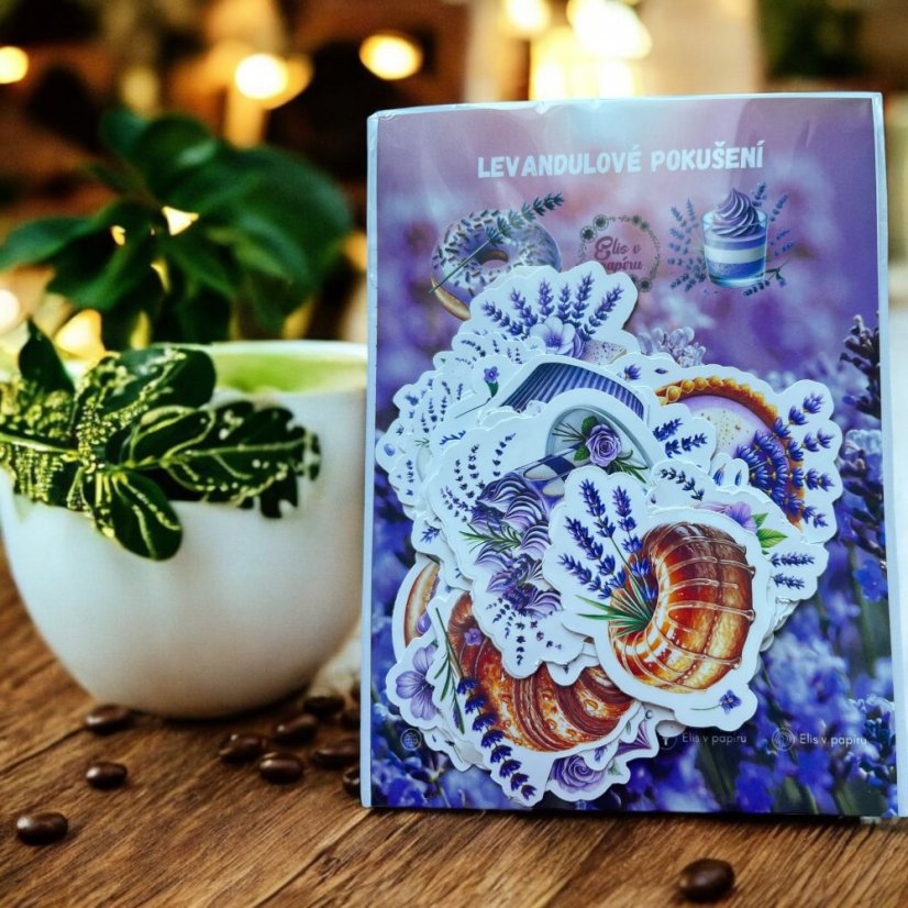 Levandulové pokušení | Velké kusové samolepky pro diář i scrapbook