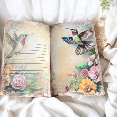 Vintage kolibříkový sešit