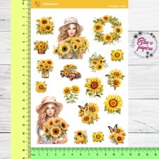 Samolepky do diáře s motivy slunečnic od Elis v papíru. Vhodné i na journaling nebo scrapbooking. Samolepky do diáře s motivy slunečnic od Elis v papíru. Vhodné i na journaling nebo scrapbooking.