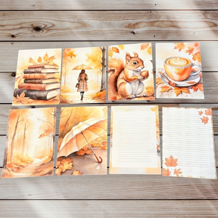 Doteky podzimu | Journalingová sada samolepek