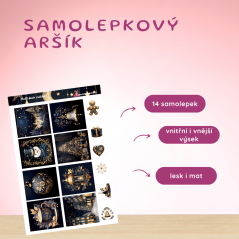 Zlatý dech svátků | Samolepky do diáře - obrázkové boxy