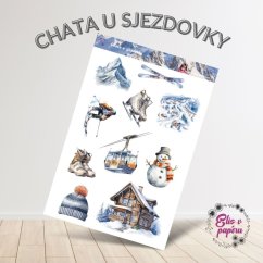 Chata u sjezdovky | Samolepky do diáře