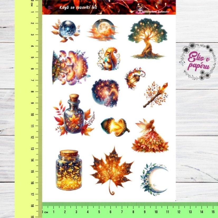 Když se rozsvítí les | Samolepky do diáře