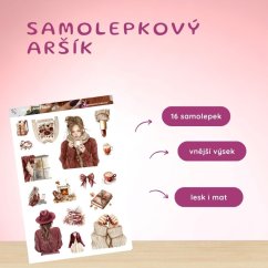 Hřejivý dotek bordó  | Samolepky do diáře