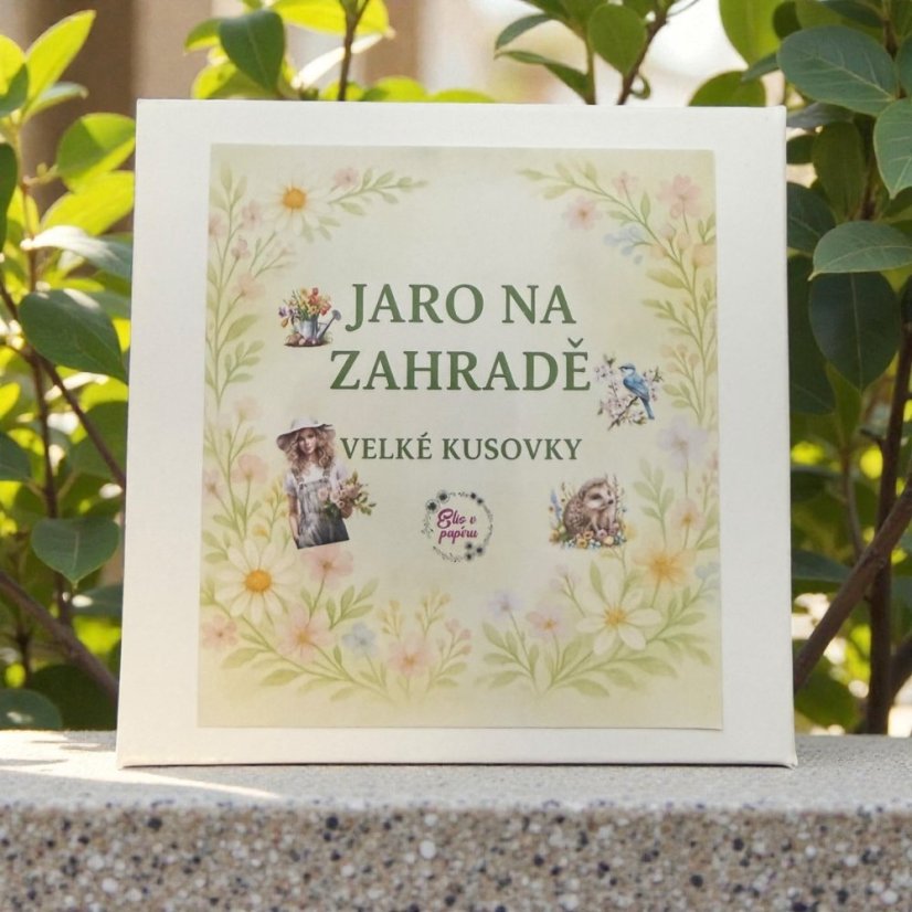 Jaro na zahradě | Velké kusové samolepky do diáře i pro scrapbook
