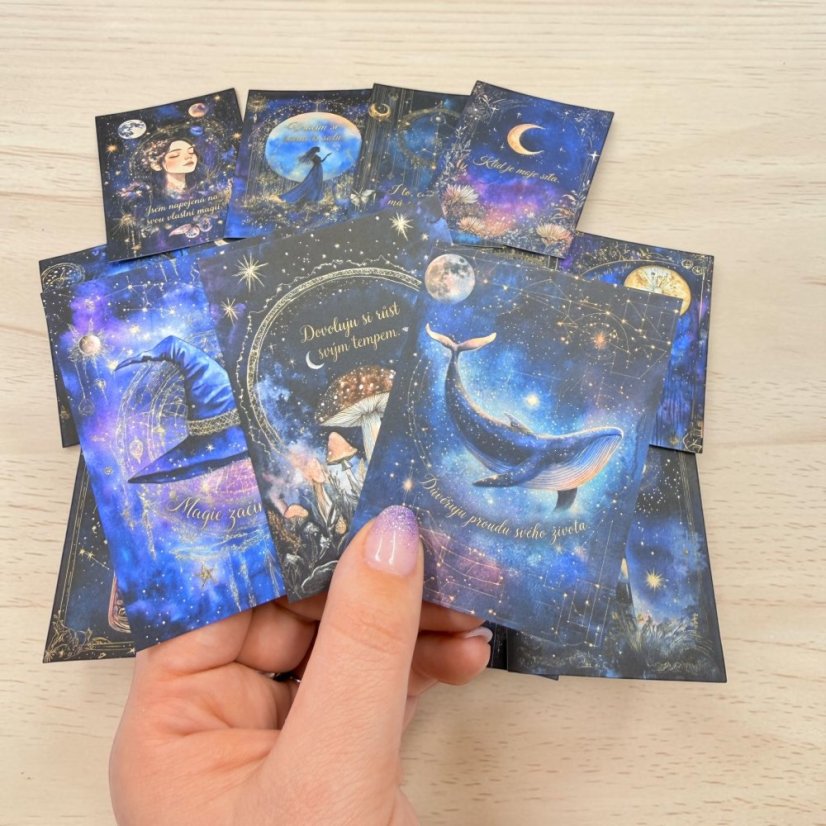 Blíž sobě, blíž hvězdám | magické afirmační kartičky | limitka