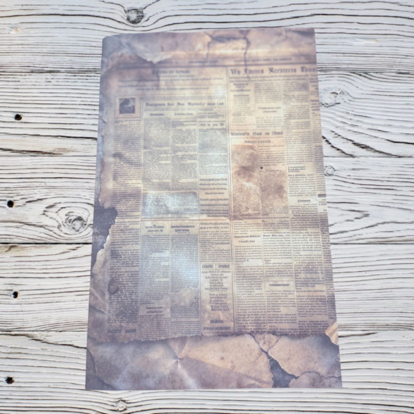 Novinový vintage sešit