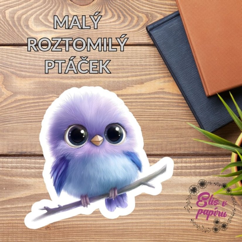Malý roztomilý ptáček | Samolepka do diáře