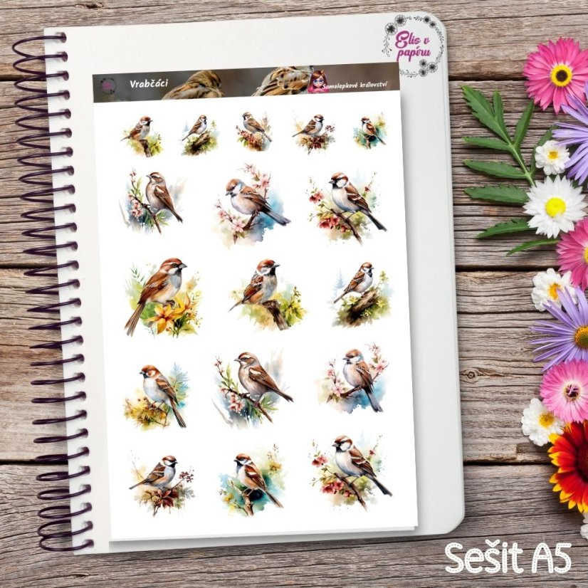 Vrabčáci | Samolepky do diáře