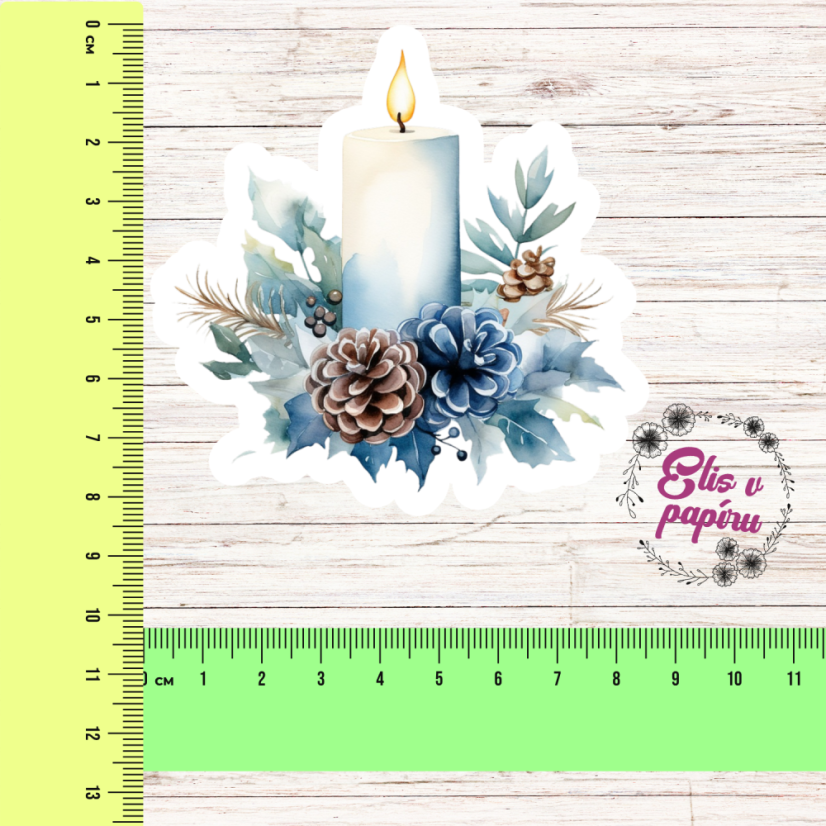 Adventní plamínek | Samolepky do diáře