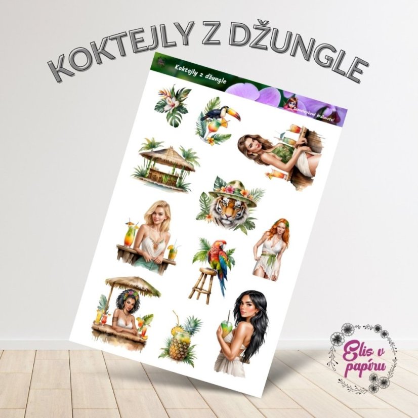 Koktejly z džungle | Samolepky do diáře