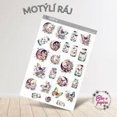 Kouzelný motýlí ráj na samolepkách pro tvůj diář, bujo nebo scrapbook. Ozdob své plánování jemnými a elegantními motivy plnými fantazie.