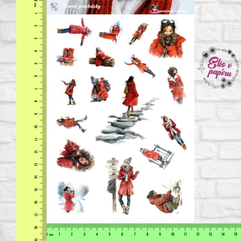 Zimní procházky | Samolepky do diáře