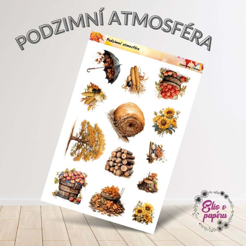 Podzimní atmosféra – samolepky do diáře